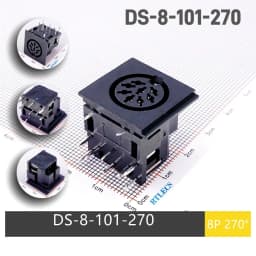 5/20 Pcs Female Din Connector Receptacle 2 3 4 5 6 7 8 9 13 Pin Circular Connector Right Angle PCB Solder Sockets Tin