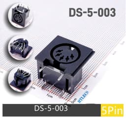 5/20 Pcs Female Din Connector Receptacle 2 3 4 5 6 7 8 9 13 Pin Circular Connector Right Angle PCB Solder Sockets Tin