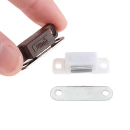 5Pcs Mini Magnetic Door Catches Kitchen Cupboard Wardrobe Cabinet Latch Catch White Brown Cabinet Hardware 27x10mm/1.06"x 0.39"