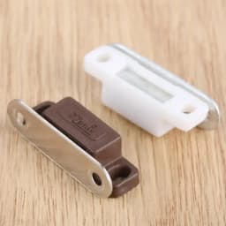 5Pcs Mini Magnetic Door Catches Kitchen Cupboard Wardrobe Cabinet Latch Catch White Brown Cabinet Hardware 27x10mm/1.06"x 0.39"