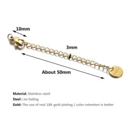 10pcs/lot Stainless Steel Extended Extension Tail Chain Lobster Clasps Connector DIY Jewelry Making Findings Bracelet Necklace