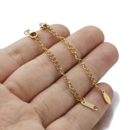 10pcs/lot Stainless Steel Extended Extension Tail Chain Lobster Clasps Connector DIY Jewelry Making Findings Bracelet Necklace