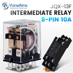 JQX-13F HH62P High power Relay Coil General DPDT Micro Mini Electromagnetic Relay Switch with Socket Base AC110V220V DC12V24V10A