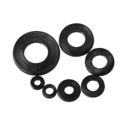 364Pcs Metric M2 M2.5 M3 M4 M5 M6 M8 Black Nylon Rubber Flat Ring Plain Repair Washer Furniture Gasket Assortment Kit