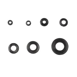 364Pcs Metric M2 M2.5 M3 M4 M5 M6 M8 Black Nylon Rubber Flat Ring Plain Repair Washer Furniture Gasket Assortment Kit
