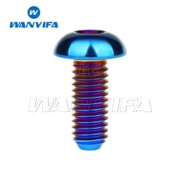 Wanyifa Titanium Ti Bolt M5x8/10/12/15/18/20/25/30mm Round Hexagon HSocket Button Head  Screw for Bicycle Bottle Cage