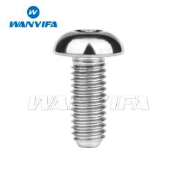 Wanyifa Titanium Ti Bolt M5x8/10/12/15/18/20/25/30mm Round Hexagon HSocket Button Head  Screw for Bicycle Bottle Cage
