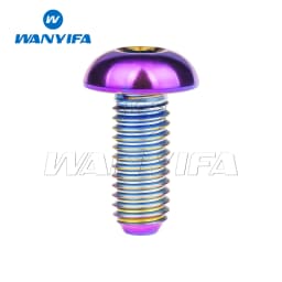 Wanyifa Titanium Ti Bolt M5x8/10/12/15/18/20/25/30mm Round Hexagon HSocket Button Head  Screw for Bicycle Bottle Cage