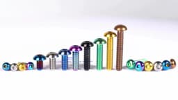 Wanyifa Titanium Ti Bolt M5x8/10/12/15/18/20/25/30mm Round Hexagon HSocket Button Head  Screw for Bicycle Bottle Cage