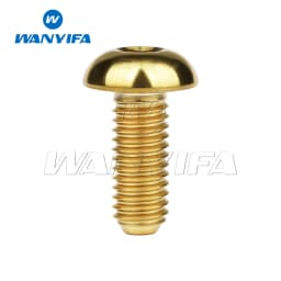 Wanyifa Titanium Ti Bolt M5x8/10/12/15/18/20/25/30mm Round Hexagon HSocket Button Head  Screw for Bicycle Bottle Cage