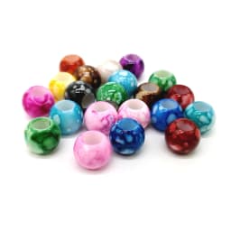 12mm Big Hole Round Beads for Jewelry Making Acrylic Beads Multicolor Loose Bead Jewelry DIY Accessory # 20pcs/lot