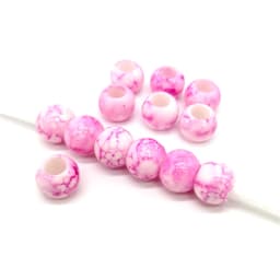 12mm Big Hole Round Beads for Jewelry Making Acrylic Beads Multicolor Loose Bead Jewelry DIY Accessory # 20pcs/lot