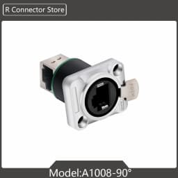 1PC RJ45 Shield Network Connector 8p8c Female Panel Mount Sockets RJ45 Ethernet Connector, Normal&Right Angle styles for options