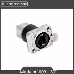 1PC RJ45 Shield Network Connector 8p8c Female Panel Mount Sockets RJ45 Ethernet Connector, Normal&Right Angle styles for options