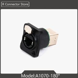 1PC RJ45 Shield Network Connector 8p8c Female Panel Mount Sockets RJ45 Ethernet Connector, Normal&Right Angle styles for options