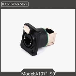 1PC RJ45 Shield Network Connector 8p8c Female Panel Mount Sockets RJ45 Ethernet Connector, Normal&Right Angle styles for options