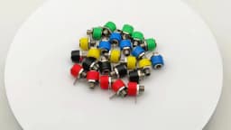 25Pcs 5 Color 4mm Banana Binding Post Test Connector 4mm Banana Female Socket Plug Jack Adapter DIY Red Black Green Yellow Blue