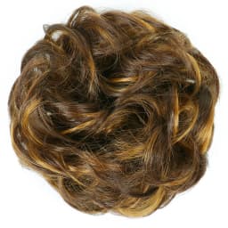 Azqueen Synthetic Messy Bun Chignon Donut Gary Brown Color Hair Bun Pad Elastic Hair Rope Rubber Band Hair Extensions