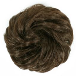 Azqueen Synthetic Messy Bun Chignon Donut Gary Brown Color Hair Bun Pad Elastic Hair Rope Rubber Band Hair Extensions