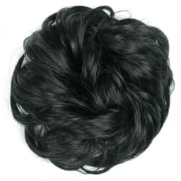 Azqueen Synthetic Messy Bun Chignon Donut Gary Brown Color Hair Bun Pad Elastic Hair Rope Rubber Band Hair Extensions