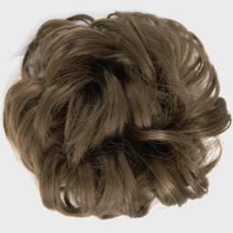 Azqueen Synthetic Messy Bun Chignon Donut Gary Brown Color Hair Bun Pad Elastic Hair Rope Rubber Band Hair Extensions