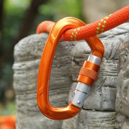 Outdoor Professional Rock Climbing Carabiner 25kN Lock D-shape Safety Buckle For Keys Tools Equipment