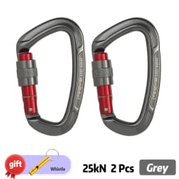 Outdoor Professional Rock Climbing Carabiner 25kN Lock D-shape Safety Buckle For Keys Tools Equipment