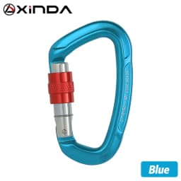 Outdoor Professional Rock Climbing Carabiner 25kN Lock D-shape Safety Buckle For Keys Tools Equipment