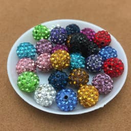 10mm 19 Colors Czech Crystal Rhinestones Pave Clay Round Disco Ball Loose Spacer Beads Bracelet Necklace Earring Making 10pcs/lo