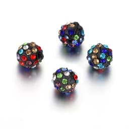 10mm 19 Colors Czech Crystal Rhinestones Pave Clay Round Disco Ball Loose Spacer Beads Bracelet Necklace Earring Making 10pcs/lo