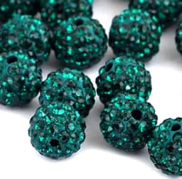 10mm 19 Colors Czech Crystal Rhinestones Pave Clay Round Disco Ball Loose Spacer Beads Bracelet Necklace Earring Making 10pcs/lo