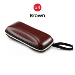 VIVIBEE Men Black PU Leather Sunglasses Case Zipper Waterproof Sun Glasses Eyewear Storage Men Eyeglasses Genuine Spectacle Box