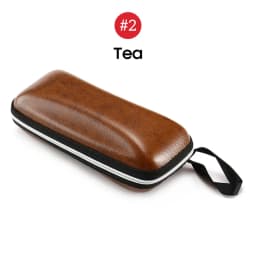 VIVIBEE Men Black PU Leather Sunglasses Case Zipper Waterproof Sun Glasses Eyewear Storage Men Eyeglasses Genuine Spectacle Box