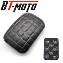 Motorcycle 8 Suction Cup Rear Pillion Passenger Pad Seat Fits For Bobber Chopper Sportster Softail Touring XL 883 1200 Universal