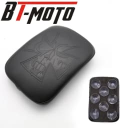 Motorcycle 8 Suction Cup Rear Pillion Passenger Pad Seat Fits For Bobber Chopper Sportster Softail Touring XL 883 1200 Universal