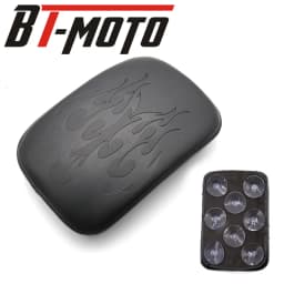 Motorcycle 8 Suction Cup Rear Pillion Passenger Pad Seat Fits For Bobber Chopper Sportster Softail Touring XL 883 1200 Universal