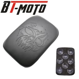 Motorcycle 8 Suction Cup Rear Pillion Passenger Pad Seat Fits For Bobber Chopper Sportster Softail Touring XL 883 1200 Universal