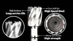 CMCP 1pc 6-60mm High Speed Steel Metal Core Drill Bit Annular Cutter Hollow Drill Bit Hole Opener Hole Saw Metal Drilling Tools