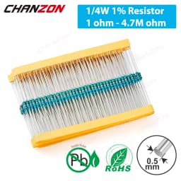 121 Values 100pcs 1/4W 1% 1ohm - 4.7M Metal Film Resistors 1/4 Watt High Precision MF Fixed 47 100 220 330 1K 4.7K 10K ohm 10ohm