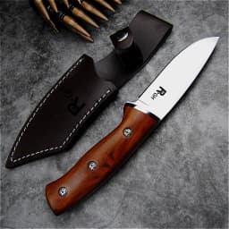 Japanese mirror-polished high-gloss 9CR18Mov knife - a practical outdoor self-defense blade for camping
