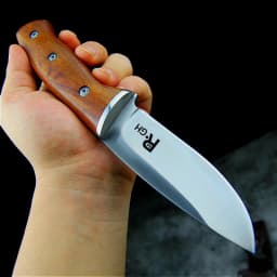 Japanese mirror-polished high-gloss 9CR18Mov knife - a practical outdoor self-defense blade for camping