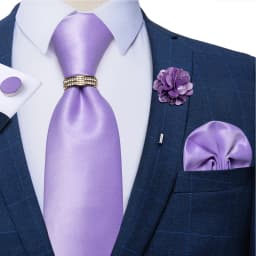 8cm Men Tie White Solid Necktie Men's Formal Wedding Party Ties Cufflinks Hanky Flower Brooch Set Men Gift Corbatas DiBanGu