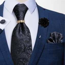 8cm Men Tie White Solid Necktie Men's Formal Wedding Party Ties Cufflinks Hanky Flower Brooch Set Men Gift Corbatas DiBanGu