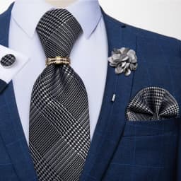 8cm Men Tie White Solid Necktie Men's Formal Wedding Party Ties Cufflinks Hanky Flower Brooch Set Men Gift Corbatas DiBanGu