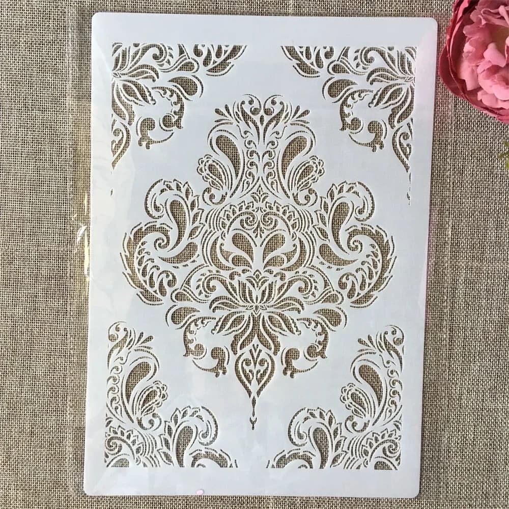 A4 29cm Vintage Diamond Totem DIY Layering Stencils Wall Painting Scrapbook Coloring Embossing Album Decorative Template