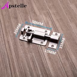 Apstelle 1Pcs 1.5/2/2.5/3/4/5/6/8/10/12 Inch Stainless Steel Door Latch Sliding Lock Bolt Latch Hasp Staple Gate Safety Lock