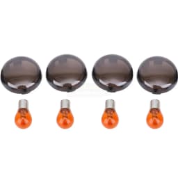 Motorcycle Black Turn Signal Light Lens Cover Light Blub For Harley Sportster 883 1200 XL 72 48 XL1200