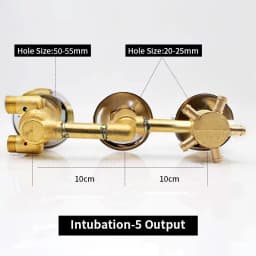New Triple Handle Thermostatic Brass Shower Faucet Shower Room Auto Thermostatic Control Valve Mixer Tap 2/3/4/5 Way Diverter