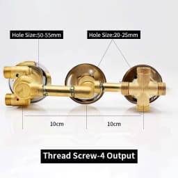 New Triple Handle Thermostatic Brass Shower Faucet Shower Room Auto Thermostatic Control Valve Mixer Tap 2/3/4/5 Way Diverter