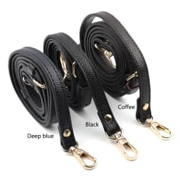 High Quality Genuine Leather Bags Strap Adjustable Replacement Crossbody Straps Gold Hardware for Women DIY Bag Accessories